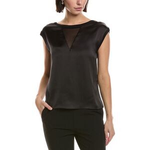 Carla Ruiz Womens  Satin Blouse, Black
